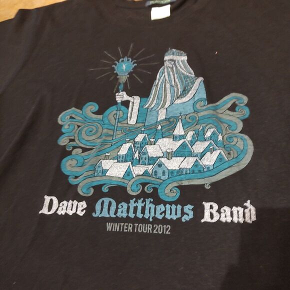 Dave Mathews Band T-Shirt Winter Tour 2012 Black Men's Sz XL Short Sleeve - Picture 2 of 7